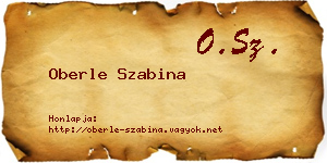 Oberle Szabina névjegykártya