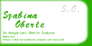 szabina oberle business card